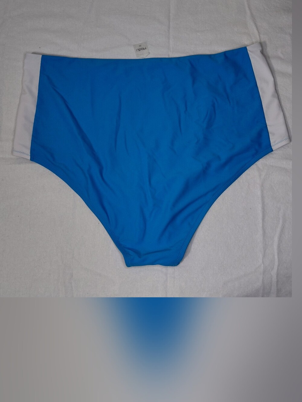 High-Waist Women’s Bikini Bottoms in Bright Blue - Picture 16 of 16